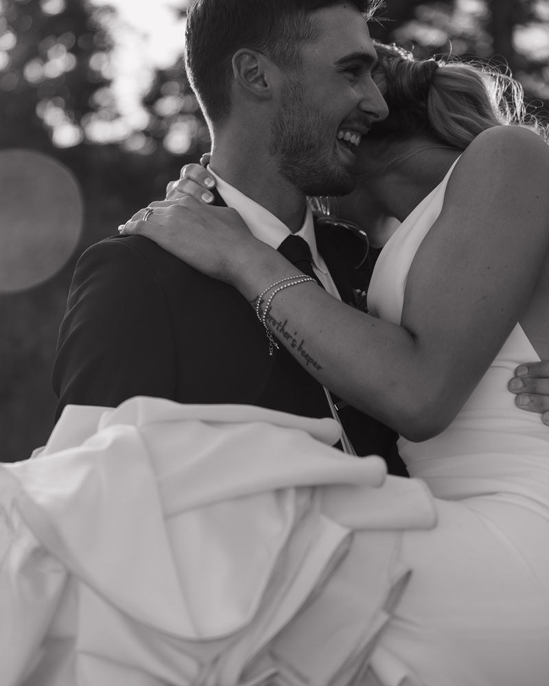 Black and white wedding photography
