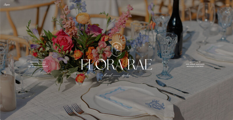 luxury branding and website design​ for a wedding florist website by Palme Design Co