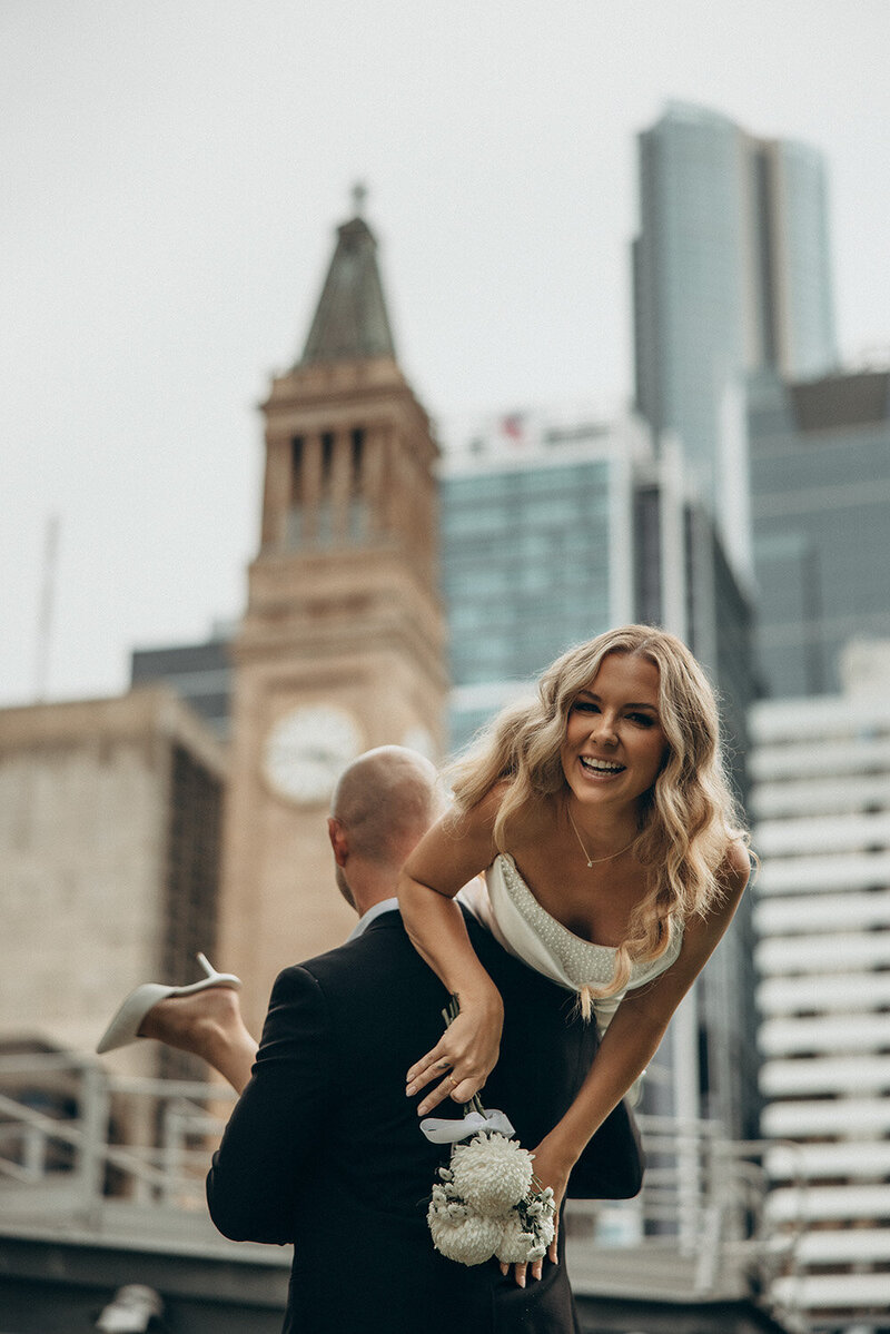 Adventurous couple surprise engagement Mooloolaba