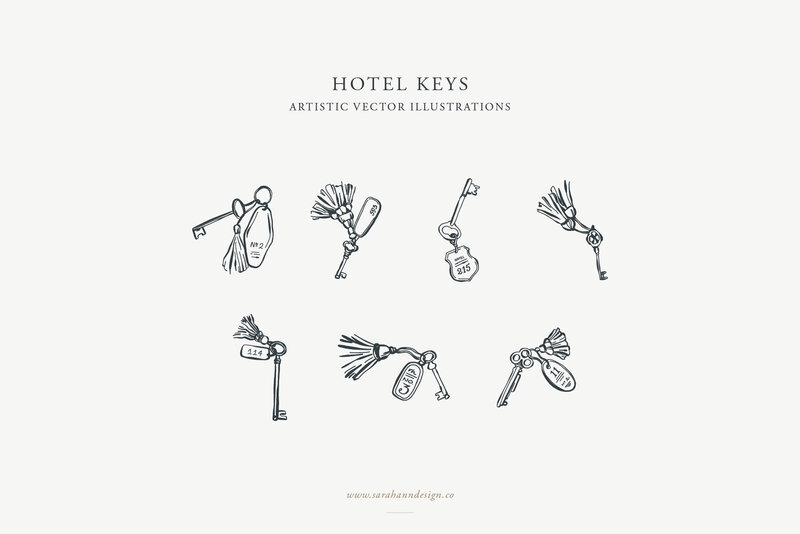HotelKeys-VectorIllustrations-SarahAnnDesign-Market
