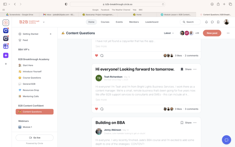 content confident community