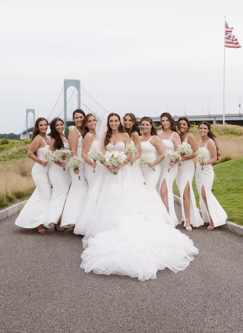 bridesmaid group portrait by suess moments nj wedding photographer