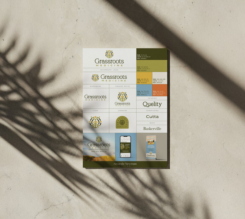 Brand Identity and Logo Design for Paducah, Kentucky Client, Grassroots Medicine