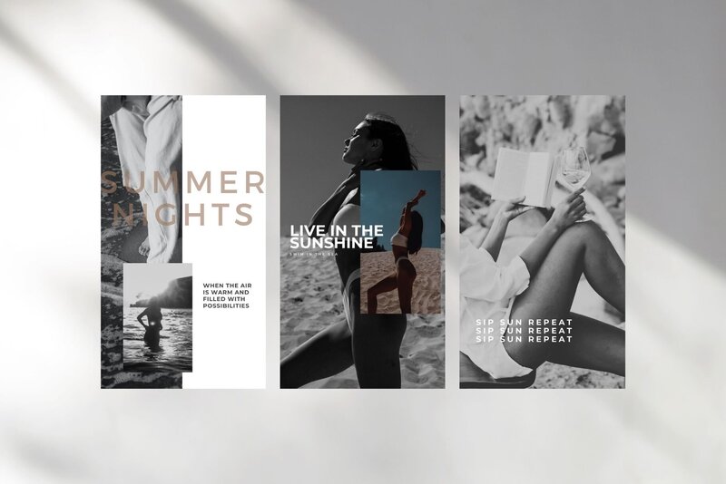Summer Instagram Templates for Canva