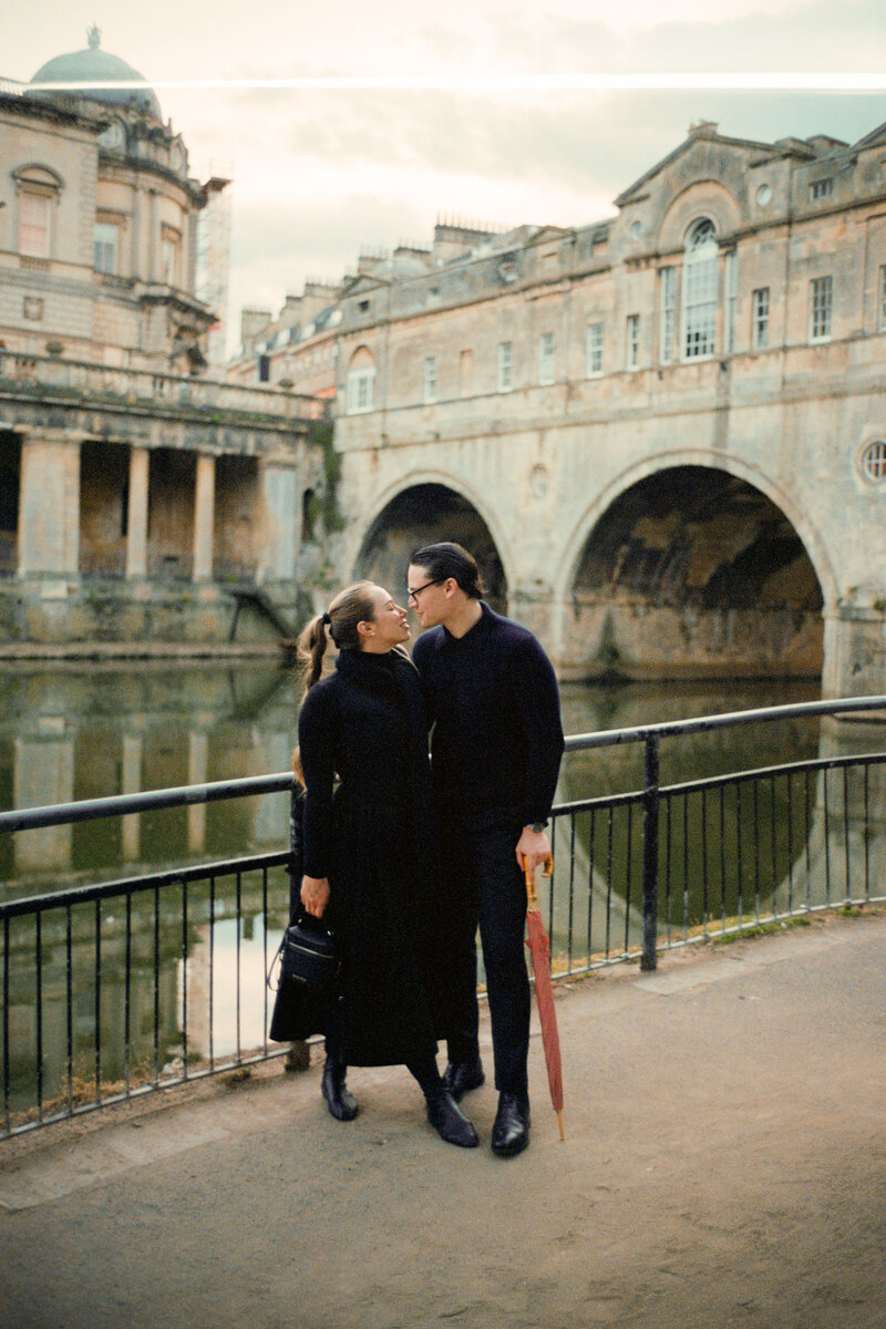 Analogue couple portrait session in Bath