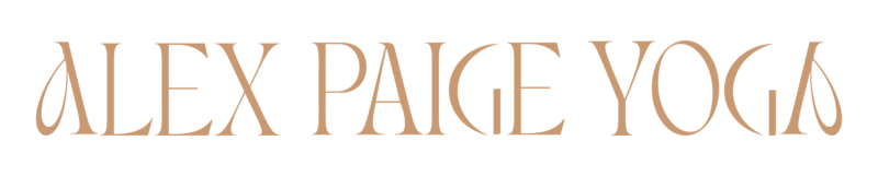 Alex Paige Yoga primary logo tan