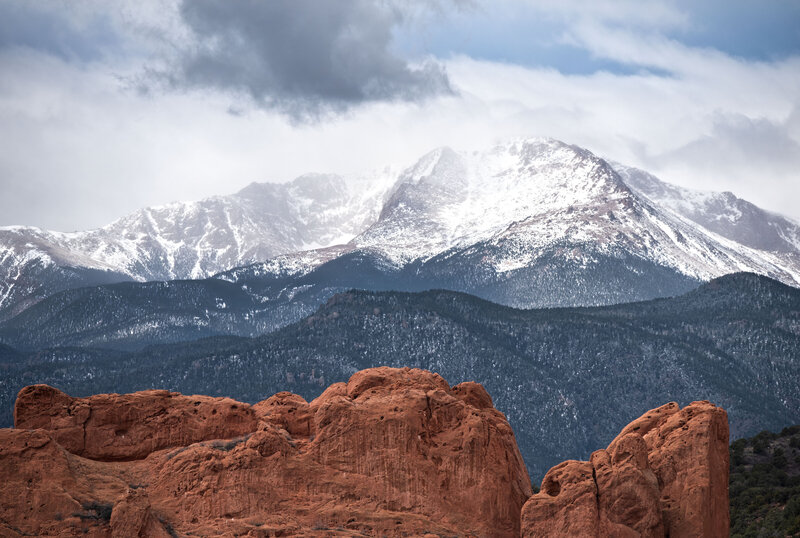 Garden of the Gods and Mt Evans