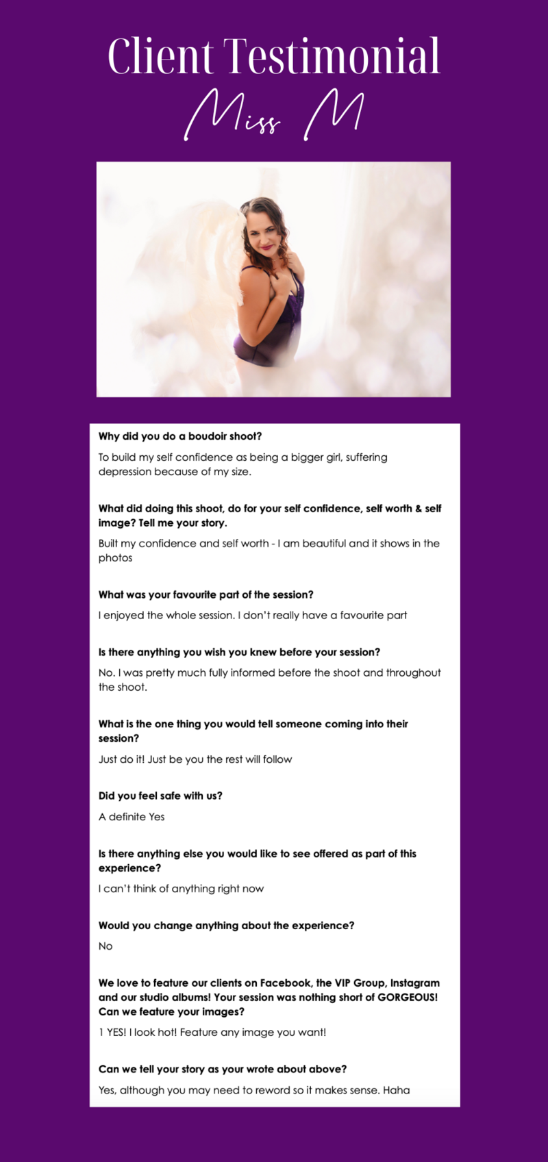 Client Testimonial Review Wild Heart Photography Hervey Bay