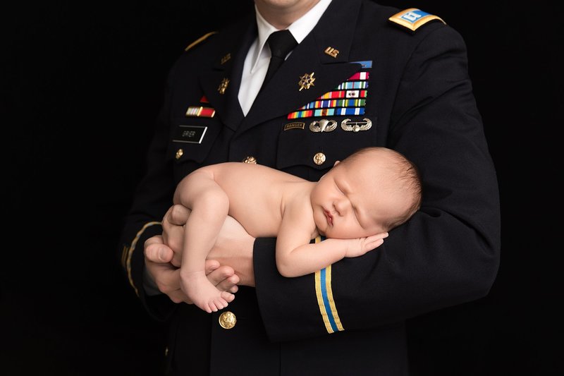 baby boy with dress blues military