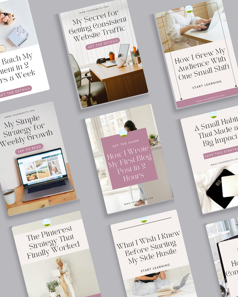 Pinterest 2 - soft storytelling mauve