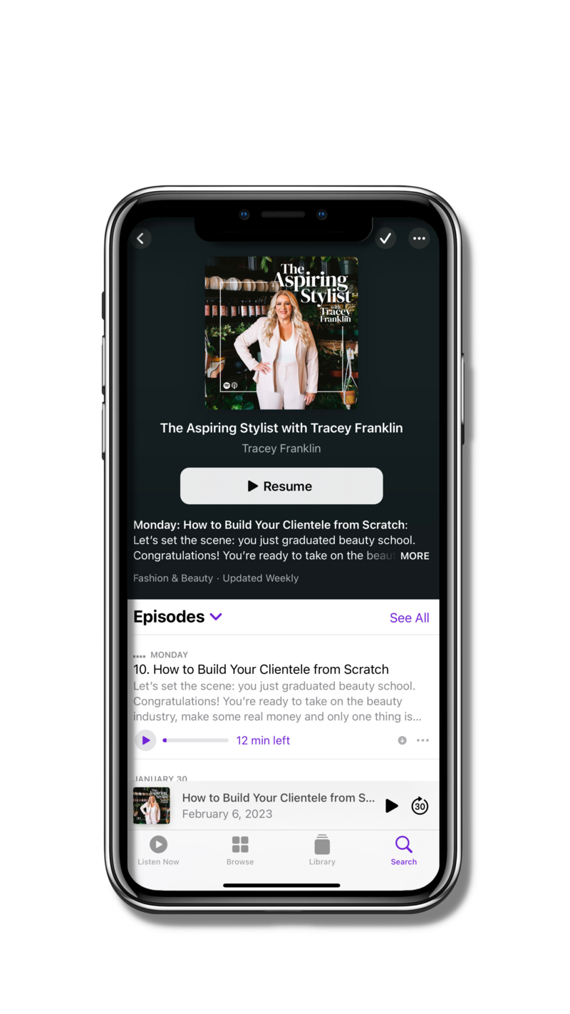 Hairstylist Podcast, Barber Podcast, Hairstylist Podcast, Hairdresser Podcast, Tracey Franklin Podcast, The Aspiring Stylist Podcast