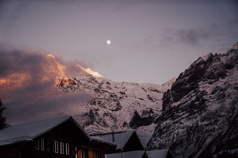 Grindelwald noční fotka