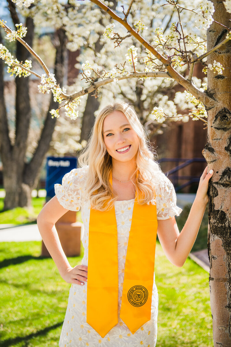Julia Romano Photography NAU Northern Arizona University cherry blossoms senior graduation photos
