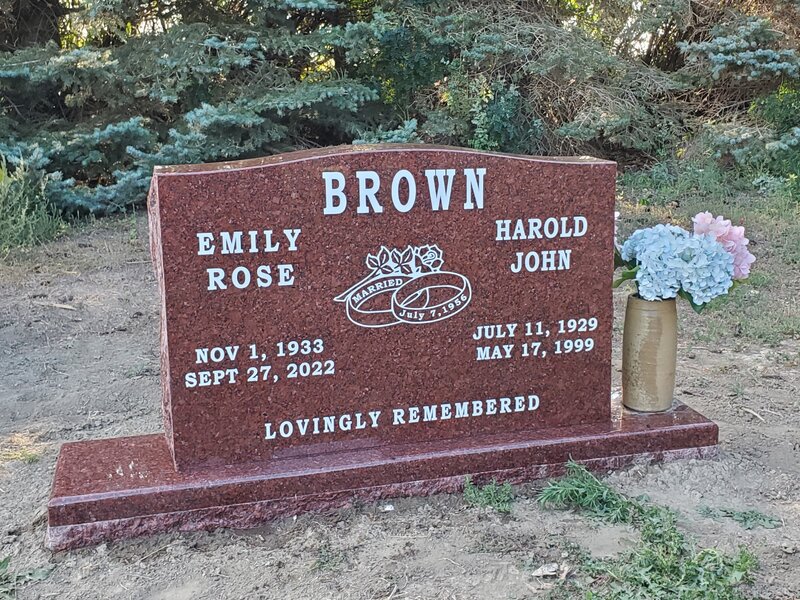 large tombstone married couple saskatchewan