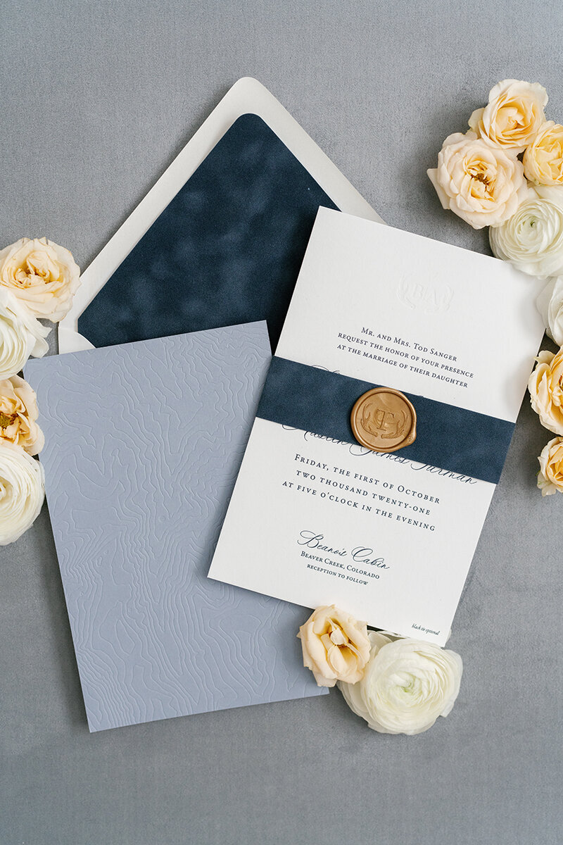 Classic BeTopo Map Wedding invitation