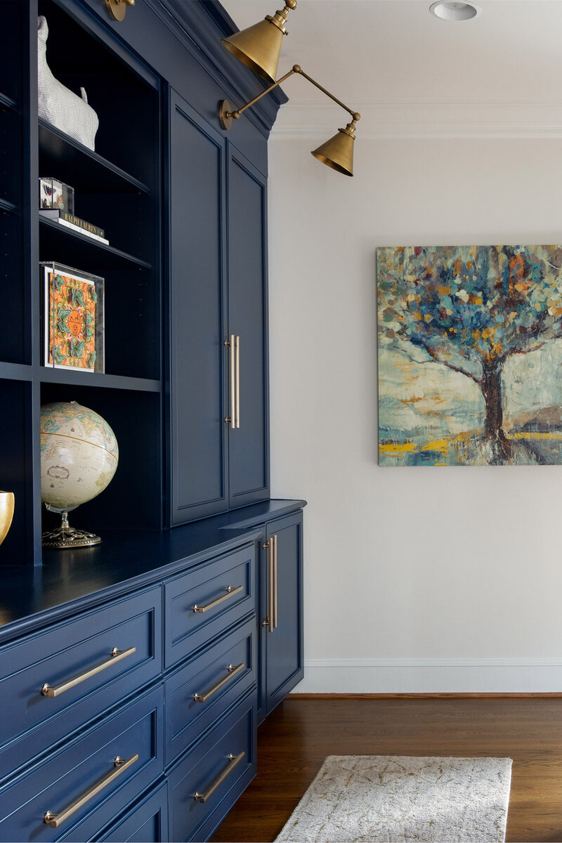Custom cabinetry for a home office.