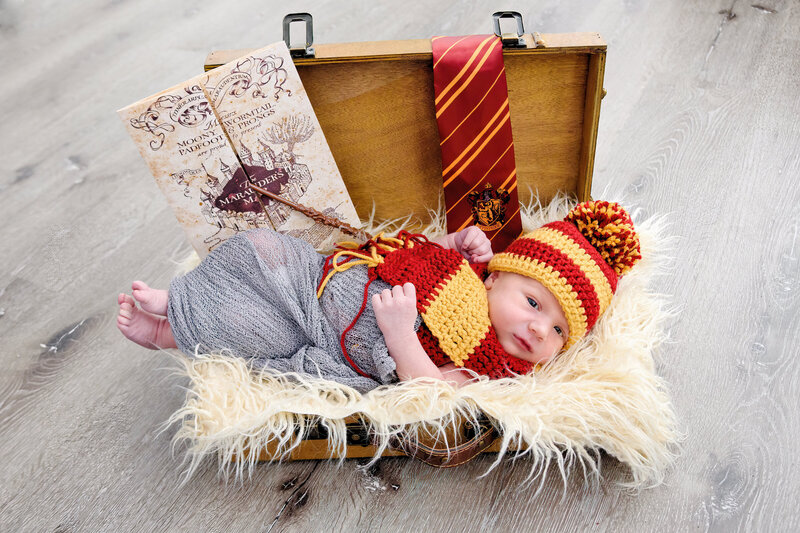 Harry potter themed newborn photo