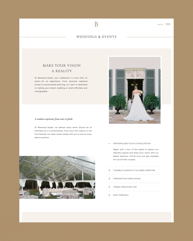 Hero image showcasing curated digital content created for a med spa client, including social media posts, branded graphics, and website mockups. Set against a clean, modern backdrop with soft neutral tones, emphasizing luxury, professionalism, and results-driven design for aesthetic businesses.