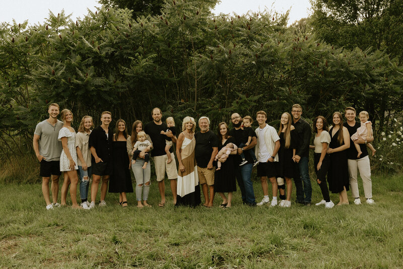 A big family picture taken in Fennville, Michigan