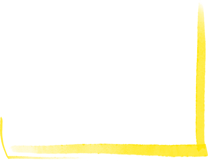 Yellow hand-drawn frame