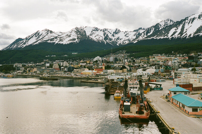 View from deck at Ushuaia, Argentina port.