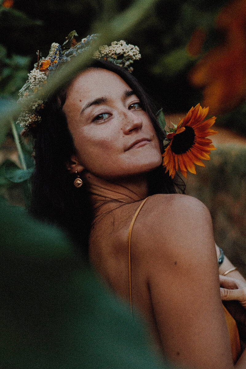 Artistic portrait of Courtney Claire Beglin, Creative Director and storyteller