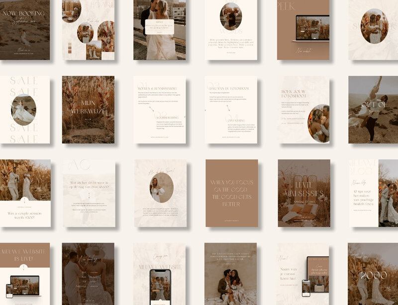 Boho Instagram templates voor fotografen