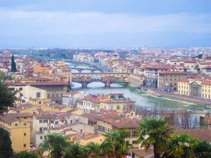 scenic view of Rome, Italy from an elevated position
