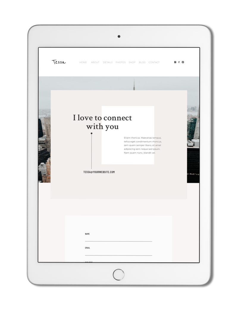 The Roar Showit Web Design Creative Website Business Template Ipad Tessa 7