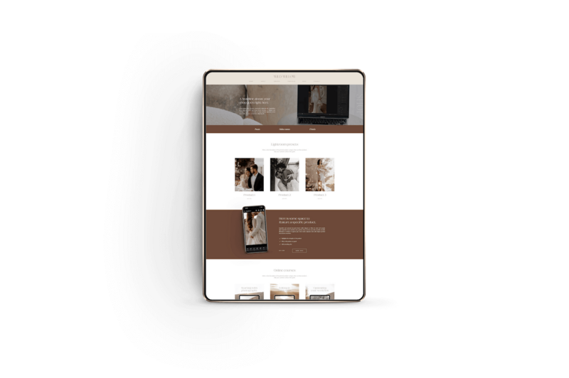 Showit shop template Wild Willow