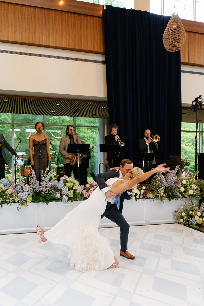 bride and groom celebrating during wedding