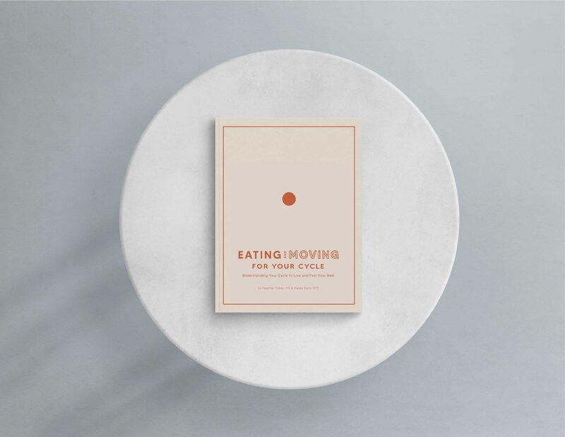 Modern book cover design for womens' health book brand identity