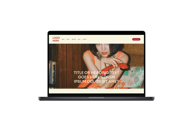 The Periwinkle Showit Template Laptop Mockup