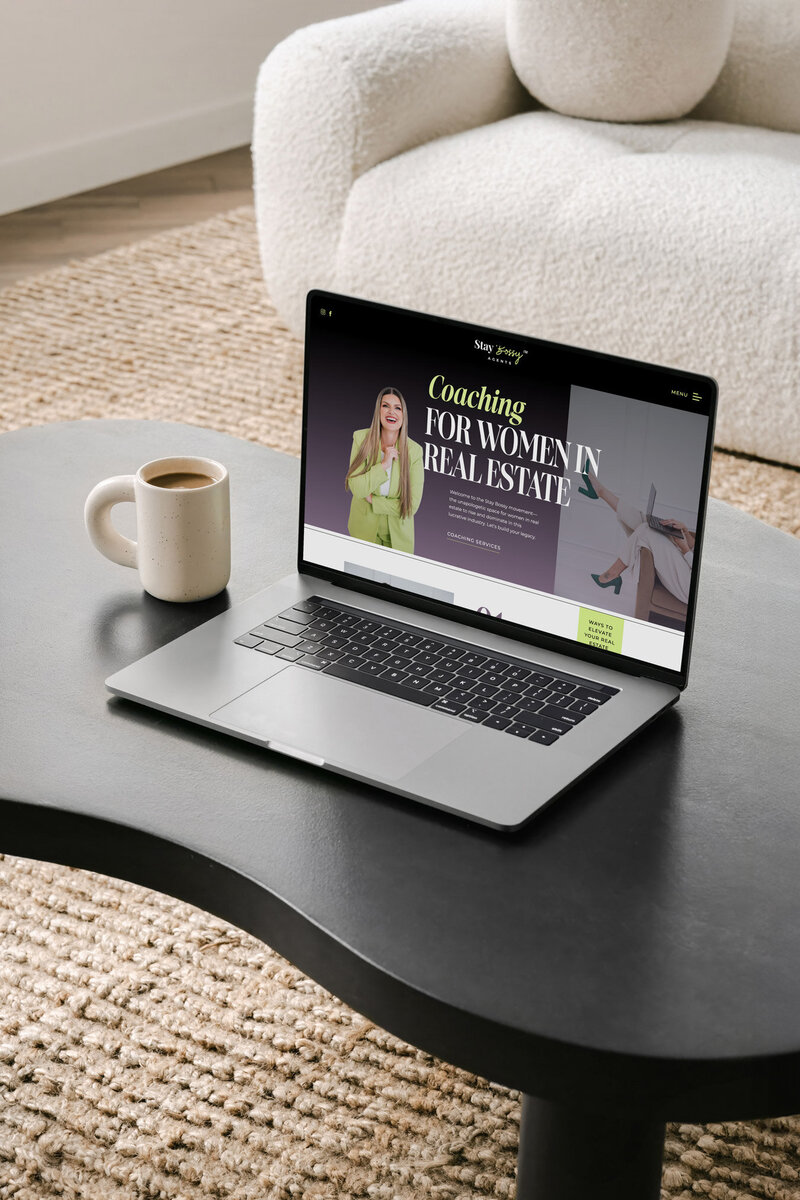showit website design on laptop for real estate coach