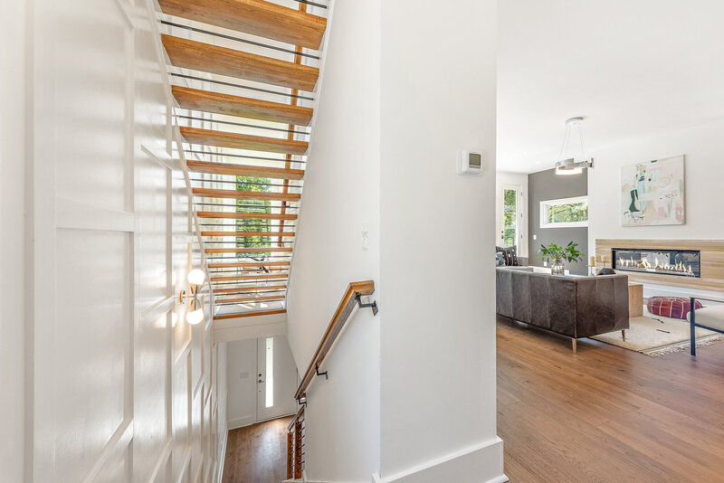 modern staircase open concept