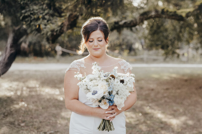 bridal portrait at coastal discovery museum