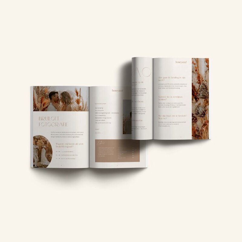 Bohemian brochure template voor fotografen