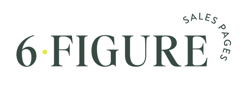 Logo for Six Figure Sales Page logo, a showit design service.