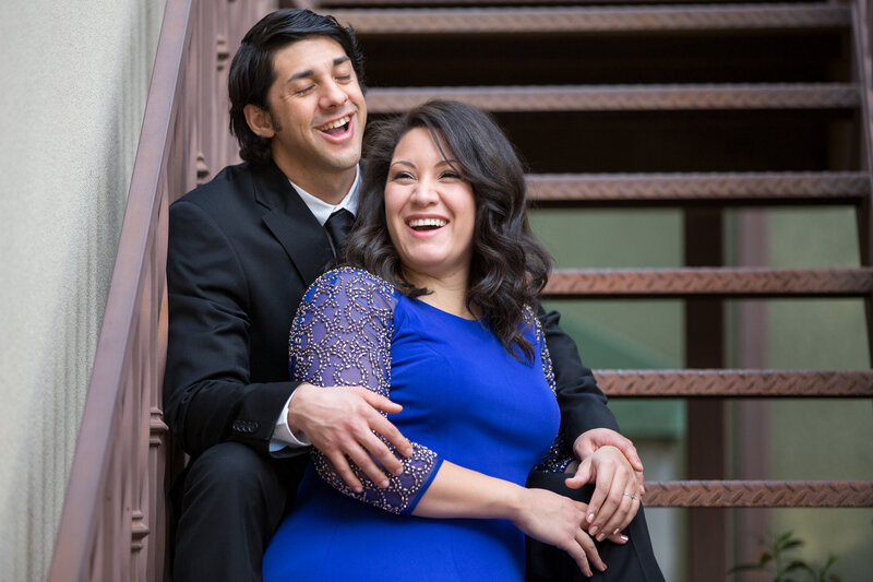 Engagement session in Downtown Chandler, Arizona by DePoy Studios.
