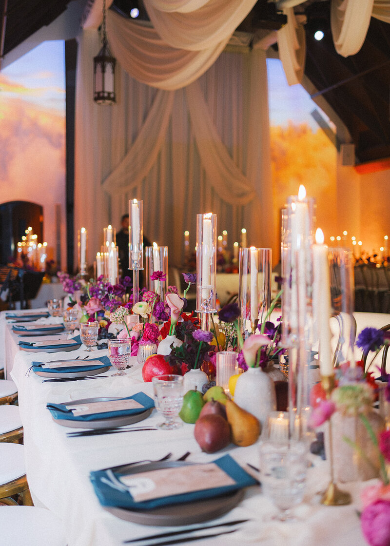 table scape shot with flash
