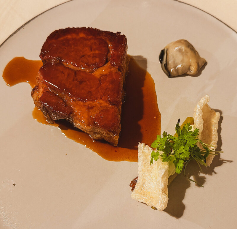 Main dish at I 5 Sensi in Cuneo, Italy