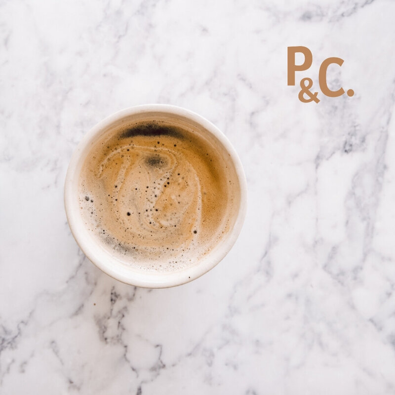 Clean logo design for a coffee shop