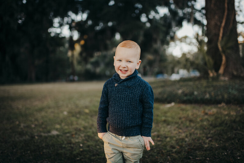 young boy at old town bluffton family session