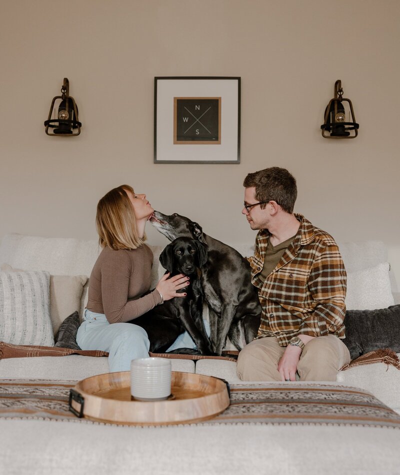 Colorado photographer with her husband and dogs
