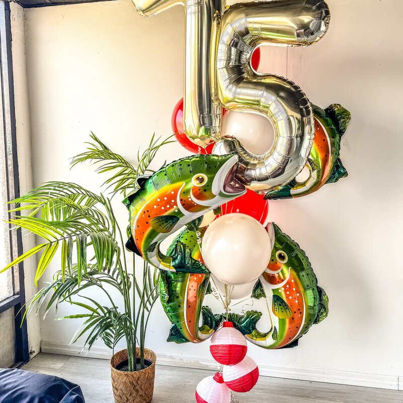 fishing balloons with big numbers
