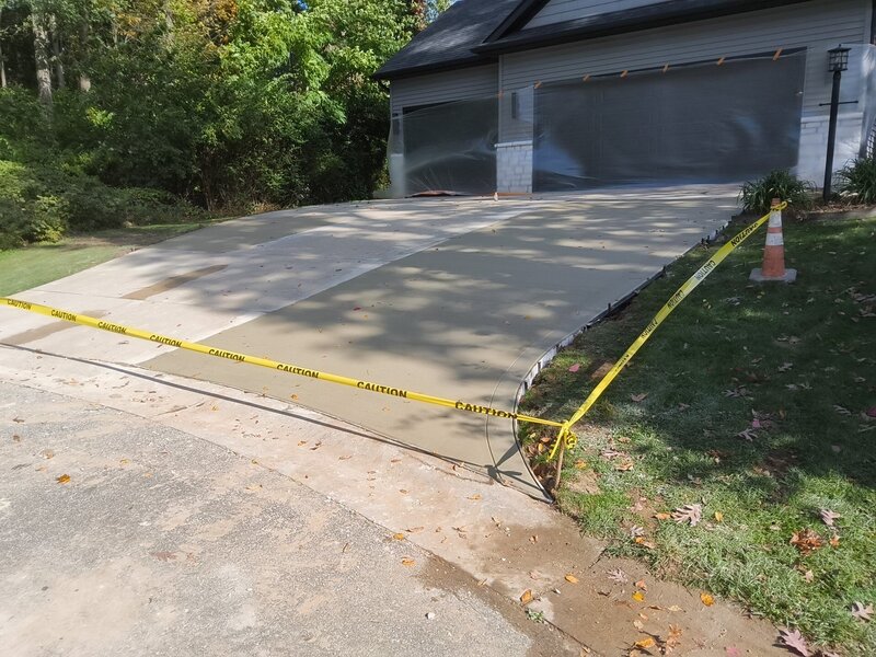 After: new concrete driveway in Middlebury, IN