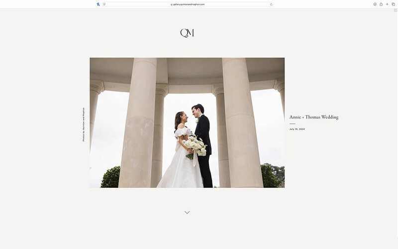 desktop mockup of wedding gallery cover