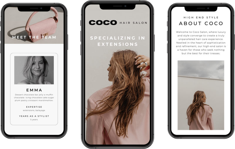 Instagram templates for hair salons