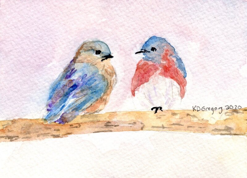 Kristine Gregory, artist Love Birds