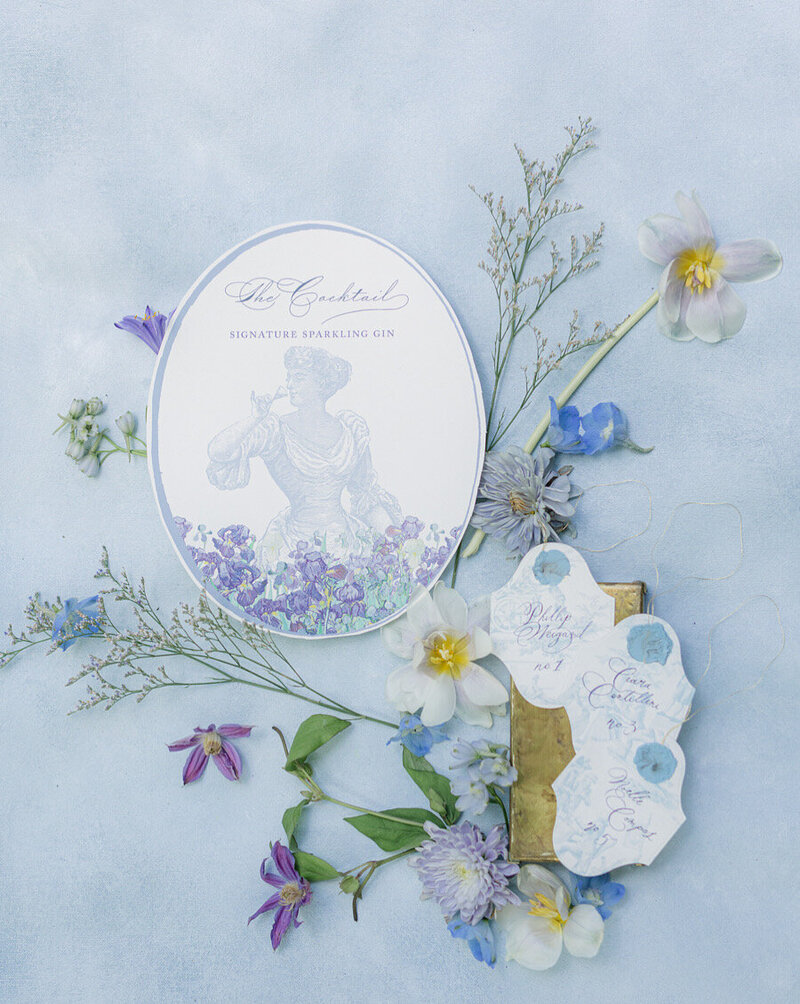 Fine art wedding flat lay with heirloom jewelry in Tennessee